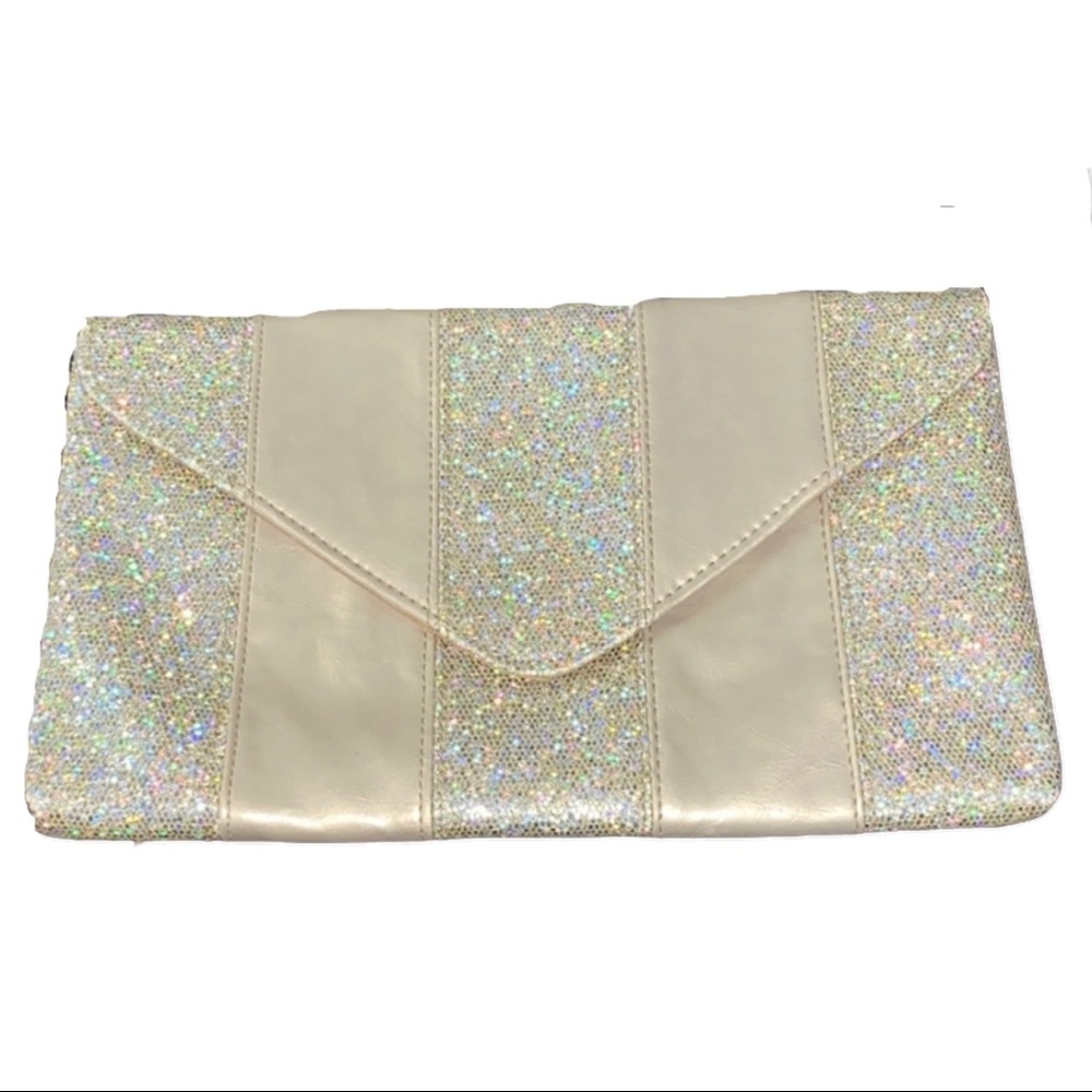 Ion Gold & Glittery clutch 10" x 6.5" x 0.75"